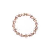 Simple Style Flower Zinc Alloy Inlay Zircon Women's Bracelets main image 2