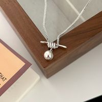 Novelty Ball Copper Brass Plating Pendant Necklace main image 1