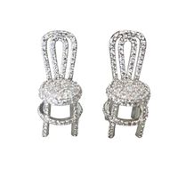 1 Pair Elegant Sweet Chair Plating Inlay Copper Zircon Ear Studs main image 2