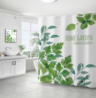 Retro Pastoral Flower Polyester Composite Needle Punched Cotton Shower Curtain sku image 20