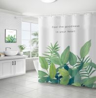 Retro Pastoral Flower Polyester Composite Needle Punched Cotton Shower Curtain sku image 19