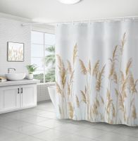 Retro Pastoral Flower Polyester Composite Needle Punched Cotton Shower Curtain sku image 52