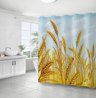 Retro Pastoral Flower Polyester Composite Needle Punched Cotton Shower Curtain sku image 54