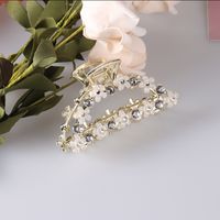 Vintage Style Flower Zinc Alloy Plating Inlay Zircon Hair Claws main image 3