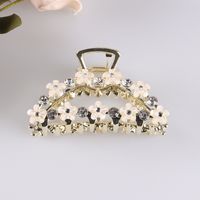 Vintage Style Flower Zinc Alloy Plating Inlay Zircon Hair Claws sku image 1