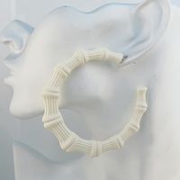 1 Pair Simple Style Geometric Solid Color Stoving Varnish Arylic Hoop Earrings sku image 13