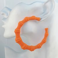 1 Pair Simple Style Geometric Solid Color Stoving Varnish Arylic Hoop Earrings sku image 15
