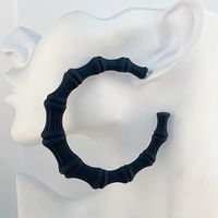 1 Pair Simple Style Geometric Solid Color Stoving Varnish Arylic Hoop Earrings sku image 2