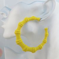1 Pair Simple Style Geometric Solid Color Stoving Varnish Arylic Hoop Earrings sku image 6
