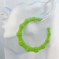 1 Pair Simple Style Geometric Solid Color Stoving Varnish Arylic Hoop Earrings sku image 7