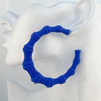1 Pair Simple Style Geometric Solid Color Stoving Varnish Arylic Hoop Earrings sku image 8