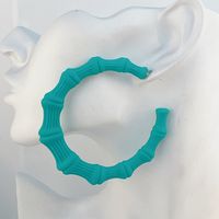 1 Pair Simple Style Geometric Solid Color Stoving Varnish Arylic Hoop Earrings sku image 9