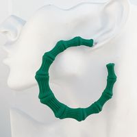 1 Pair Simple Style Geometric Solid Color Stoving Varnish Arylic Hoop Earrings sku image 11