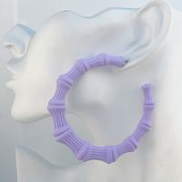 1 Pair Simple Style Geometric Solid Color Stoving Varnish Arylic Hoop Earrings sku image 10