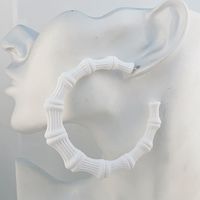 1 Pair Simple Style Geometric Solid Color Stoving Varnish Arylic Hoop Earrings sku image 12