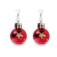 1 Pair Vintage Style Ethnic Style Star Snowflake Plastic Drop Earrings sku image 2