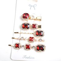 Women's Simple Style Color Block Copper Plating Inlay Rhinestones Hair Clip sku image 4