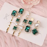 Women's Simple Style Color Block Copper Plating Inlay Rhinestones Hair Clip main image 1