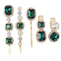 Women's Simple Style Color Block Copper Plating Inlay Rhinestones Hair Clip main image 2