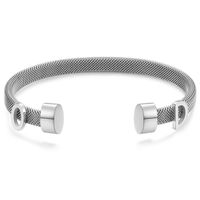 Wholesale Simple Style Solid Color Stainless Steel Plating Bangle sku image 1