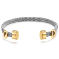 Wholesale Simple Style Solid Color Stainless Steel Plating Bangle sku image 4