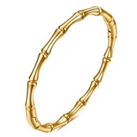 Simple Style Solid Color Titanium Steel Plating Gold Plated Bangle main image 3