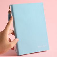 1 Piece Solid Color Class Learning Pu Leather Cute Notebook sku image 1