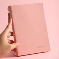 1 Piece Solid Color Class Learning Pu Leather Cute Notebook sku image 2