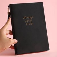 1 Piece Solid Color Class Learning Pu Leather Cute Notebook sku image 3