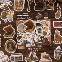 1 Piece Cartoon Class Learning Adhesive Sticker Vintage Style Stickers sku image 3