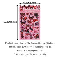 1 Piece Flower Butterfly Learning Pvc Cute Stickers sku image 3