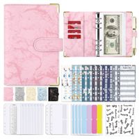 1 Set Marble Class Learning Imitation Leather Beige Dowling Retro Notebook main image 2