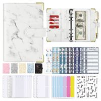 1 Set Marble Class Learning Imitation Leather Beige Dowling Retro Notebook main image 1