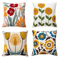 Elegant Flower Canvas Pillow Cases main image 3