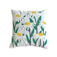 Casual Cute Flower Cotton And Linen Throw Pillow Pillow Cases main image 4