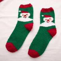 Women's Christmas Cartoon Polyester Jacquard Crew Socks A Pair sku image 15