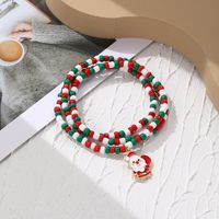 Sweet Santa Claus Arylic Soft Clay Wholesale Bracelets main image 4
