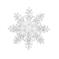 Baroque Style Sweet Snowflake Copper Inlay Zircon Women's Brooches main image 2