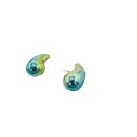 1 Pair Simple Style Water Droplets Gradient Color Stoving Varnish Arylic Ear Studs main image 2