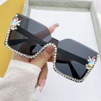 Elegant Basic Resin Special-shaped Mirror Diamond Frameless Women's Sunglasses sku image 9