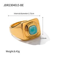 Stainless Steel Zircon Gold Plated sku image 10