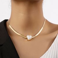 Elegant Commute Heart Shape Alloy Plastic Plating 14k Gold Plated Women's Pendant Necklace main image 3