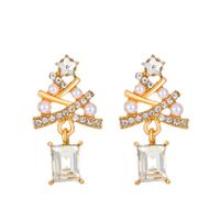 1 Pair Cute Christmas Tree Alloy Ear Studs sku image 1