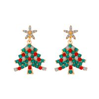 1 Pair Cute Christmas Tree Alloy Ear Studs sku image 3