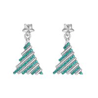 1 Pair Cute Christmas Tree Alloy Ear Studs sku image 4