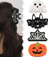 Simple Style Pumpkin Bat Butterfly Plastic Resin Hair Claws main image 1