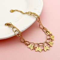 Casual Elegant Sweet Butterfly 304 Stainless Steel Gold Plated Bracelets In Bulk main image 5