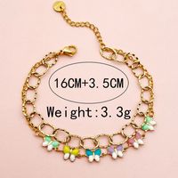 Casual Elegant Sweet Butterfly 304 Stainless Steel Gold Plated Bracelets In Bulk main image 4