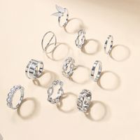 Ig Style Simple Style Round Butterfly Pearl Alloy Wholesale Rings main image 5