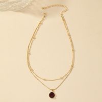 Basic Simple Style Commute Solid Color Alloy Plating 14k Gold Plated Women's Pendant Necklace main image 4